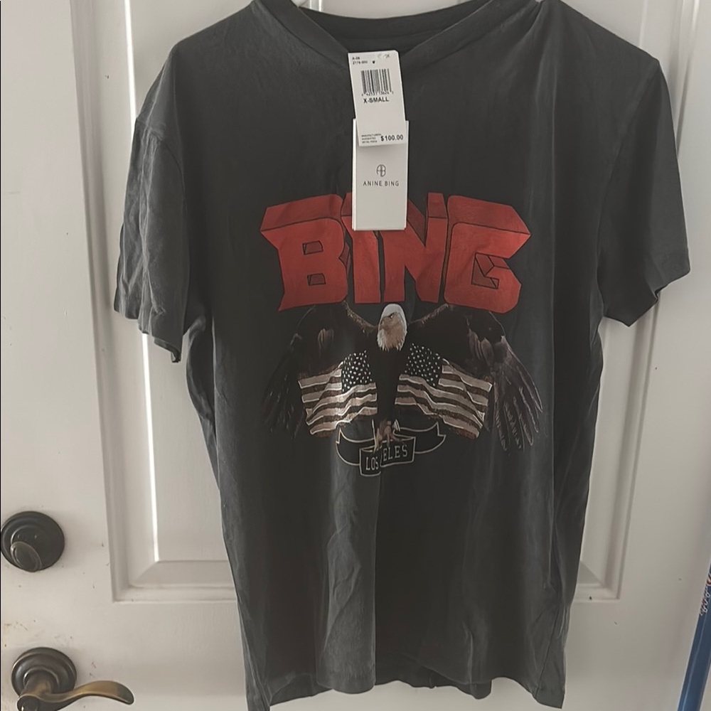 Anine Bing Gray Graphic T-Shirt